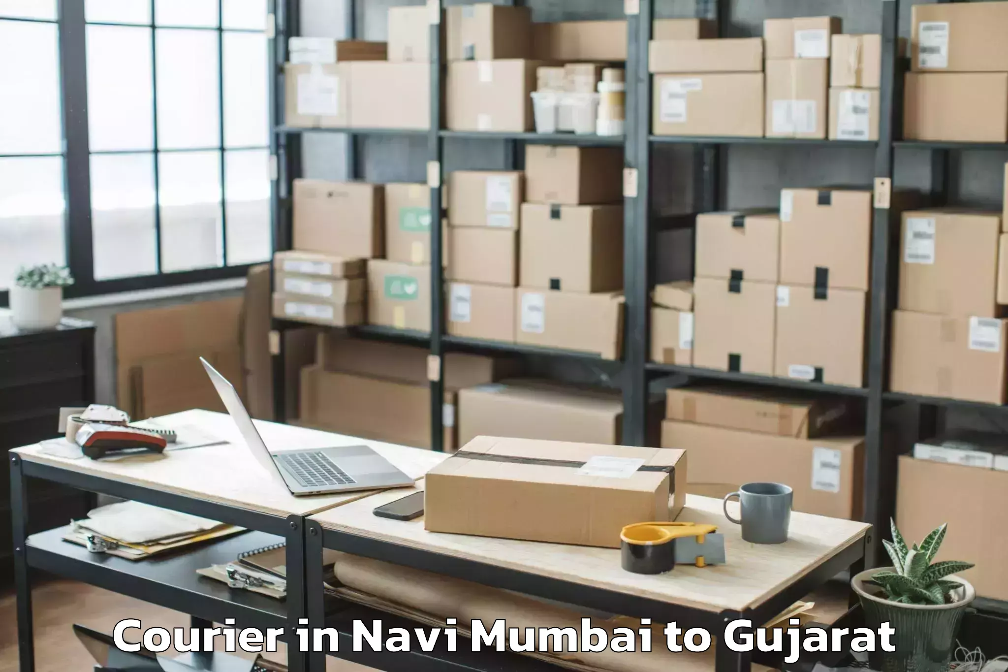 Top Navi Mumbai to Lavad Courier Available